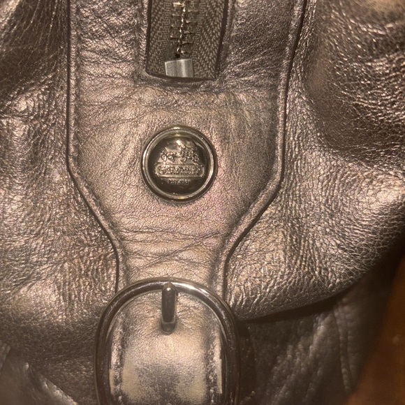 Coach Madison Maggie Mia shoulder bag  satchel  silver bronze metallic excellent - Picture 12 of 17